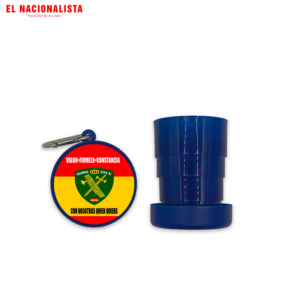 Vaso Plegable Portátil Guardia Civil España – Copa de Viaje con Emblema de la Guardia Civil