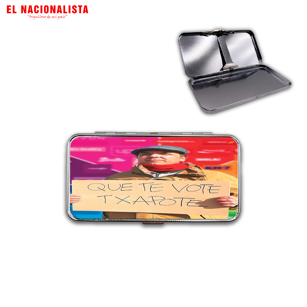 Pitillera Que te vote Txapote – Elegancia de Bolsillo Que te vote Txapote