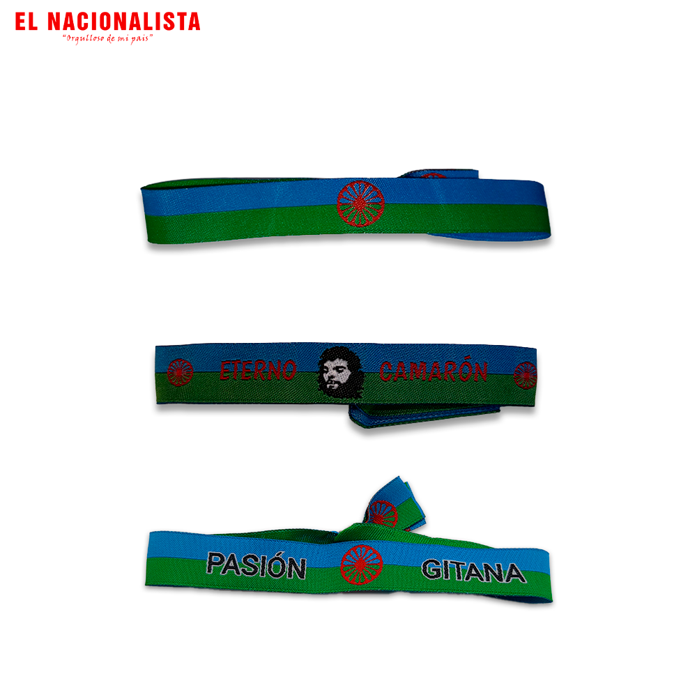 Pack Pulsera Pasión Gitana Verde y Azul - Tela Estampada Ajustable