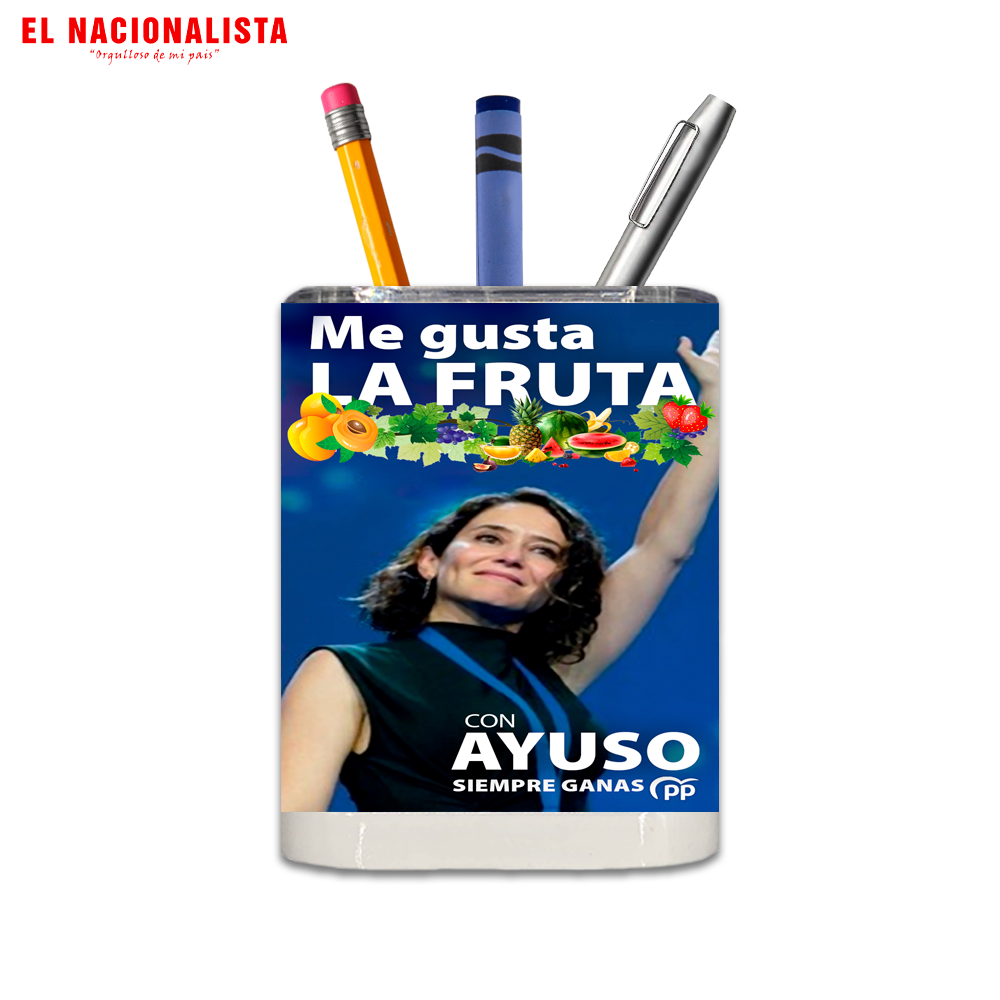 Porta Lápices Cuadrado Ayuso – Cubilete de Escritorio Me Gusta la Fruta