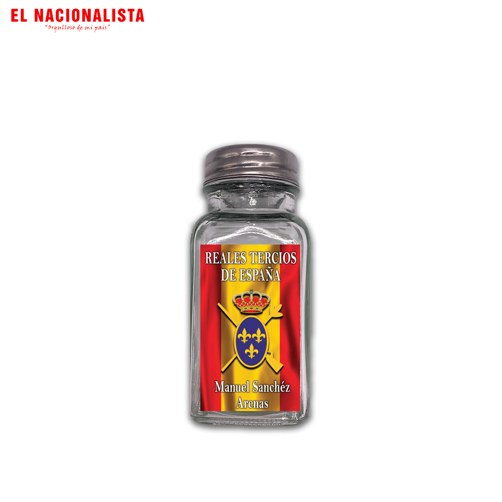 Salero de Cristal Tercios de España – Dispensador de Sal Tercios de España