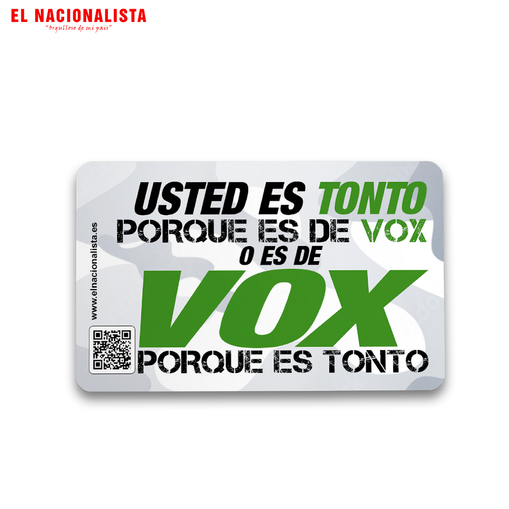 Imán Cuadrado Usted es Tonto - VOX