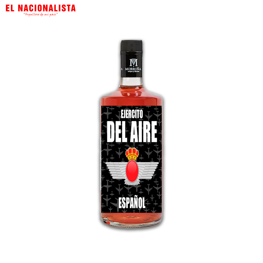 Botella de Licor Artesanal Ejército del Aire Español – Edición Premium con Emblema del Ejército del Aire