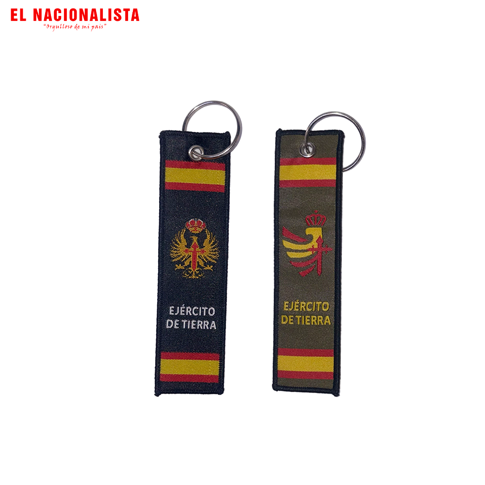 Llavero Largo Ejército de Tierra – Emblema y Bandera