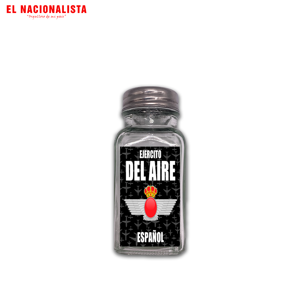 Salero de Cristal Ejército del Aire Español – Dispensador de Sal con Emblema del Ejército del Aire