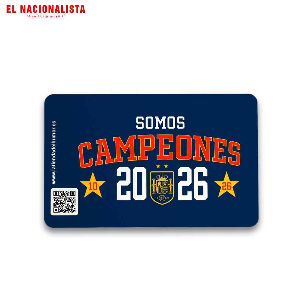 Imán Somos Campeones 2026 Fondo Azul Marino