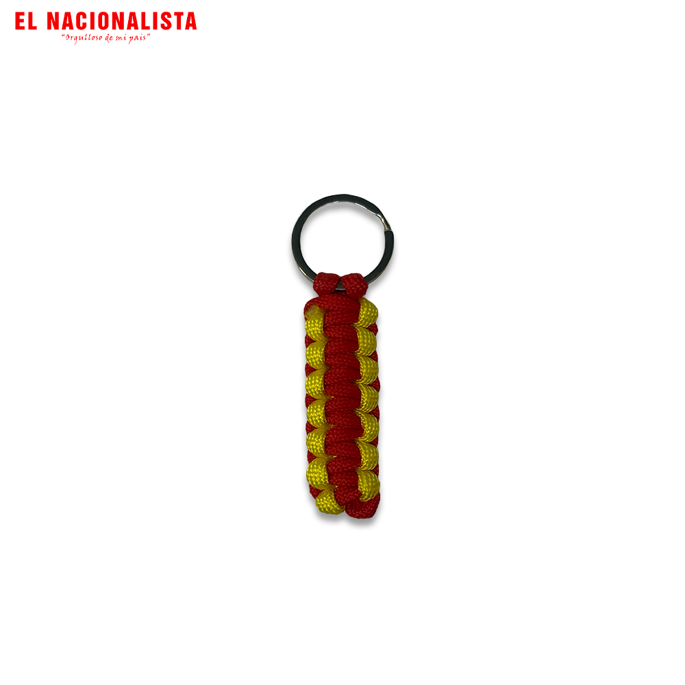 Llavero de Tela Paracord Bandera de España – Rojo y Amarillo