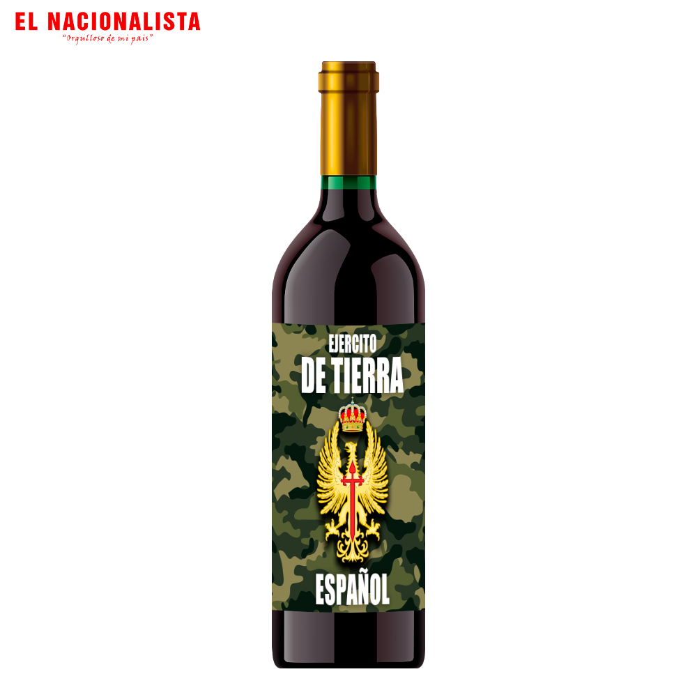 Botella de Vino Tinto Ejército de Tierra Español – Edición Especial con Emblema del Ejército de Tierra