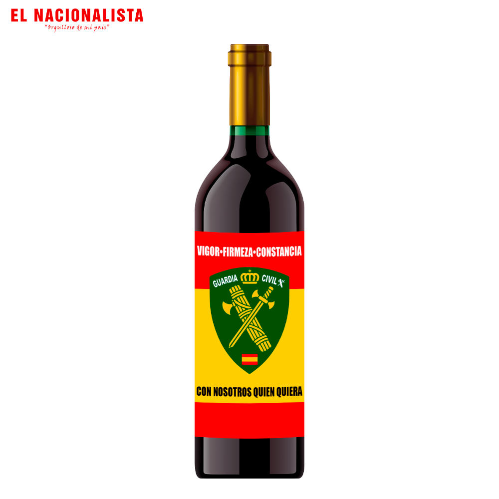 Botella de Vino Tinto Guardia Civil España – Edición Especial con Emblema de la Guardia Civil
