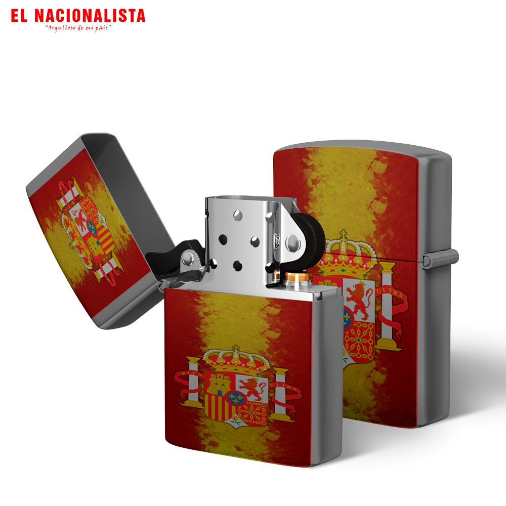 Mechero Zippo Escudo con bandera españa – Llama con Carácter Escudo con bandera españa