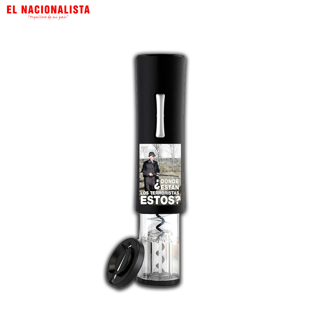 Sacacorchos Eléctrico Soy Franco donde están los Terroristas – Elegancia al Descorchar Soy Franco donde están los Terroristas