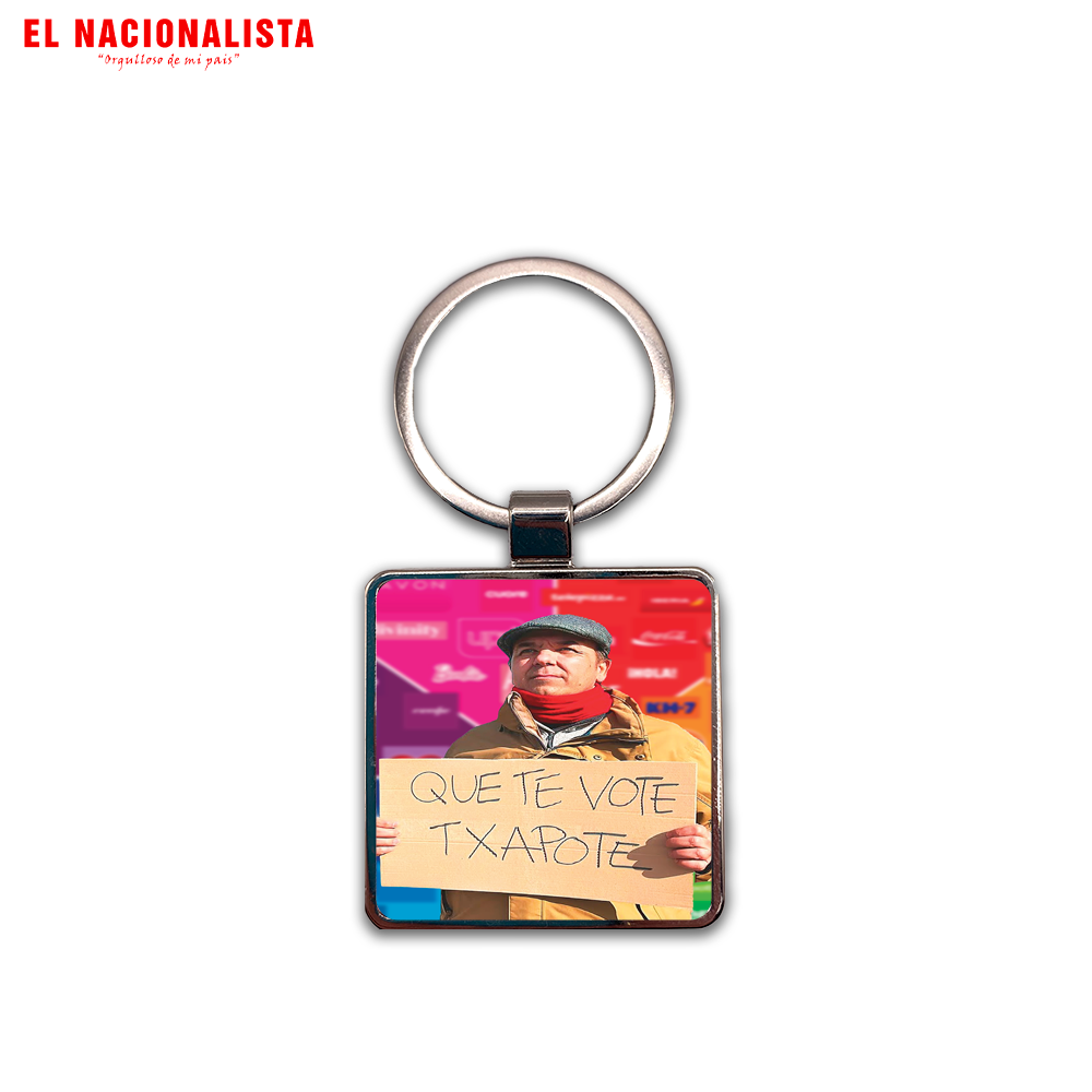 Llavero Cuadrado Que te vote Txapote – Accesorio de Calidad Que te vote Txapote