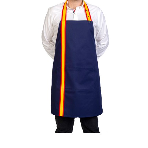 Delantal: Delantal de color Azul Español v1