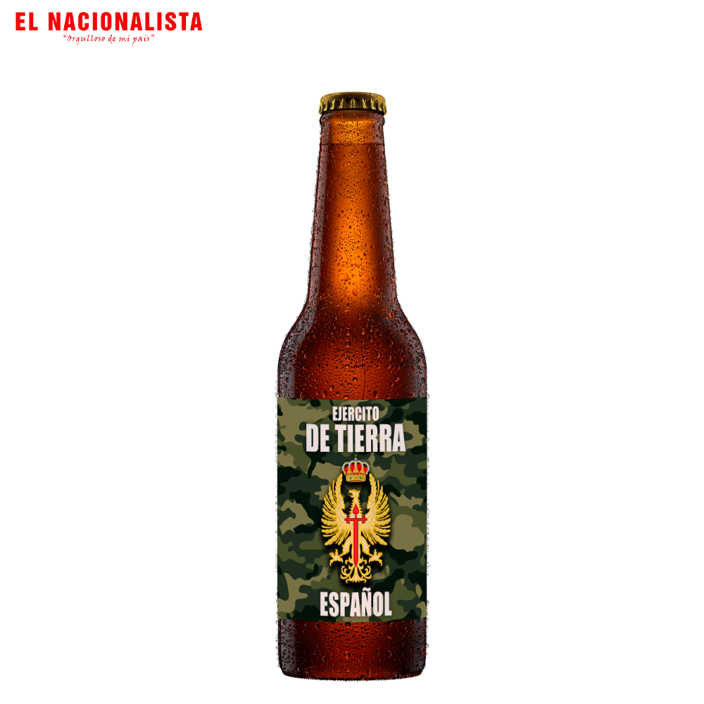Cerveza Artesanal Ejército de Tierra Español – Botella Edición Especial con Emblema del Ejército de Tierra