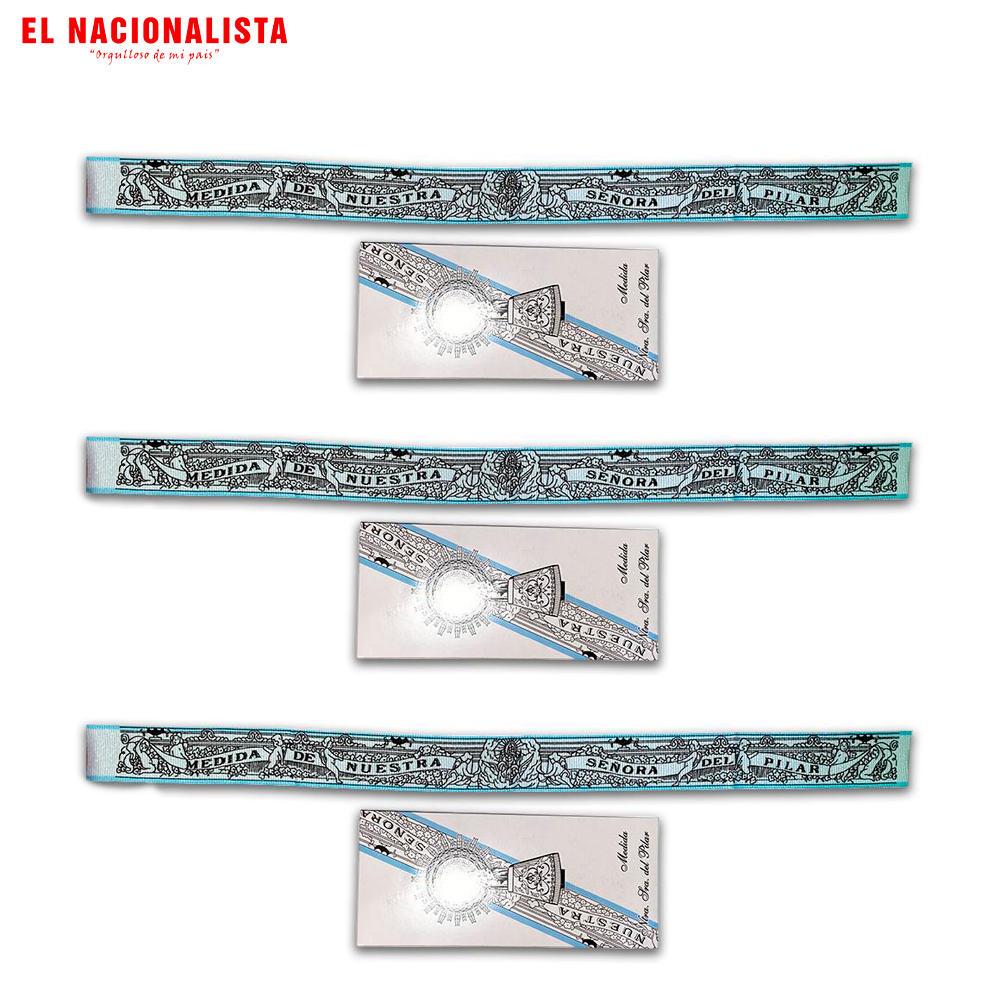 Pack Pulseras de Tela Azul Claro de "Nuestra Señora Del Pilar"