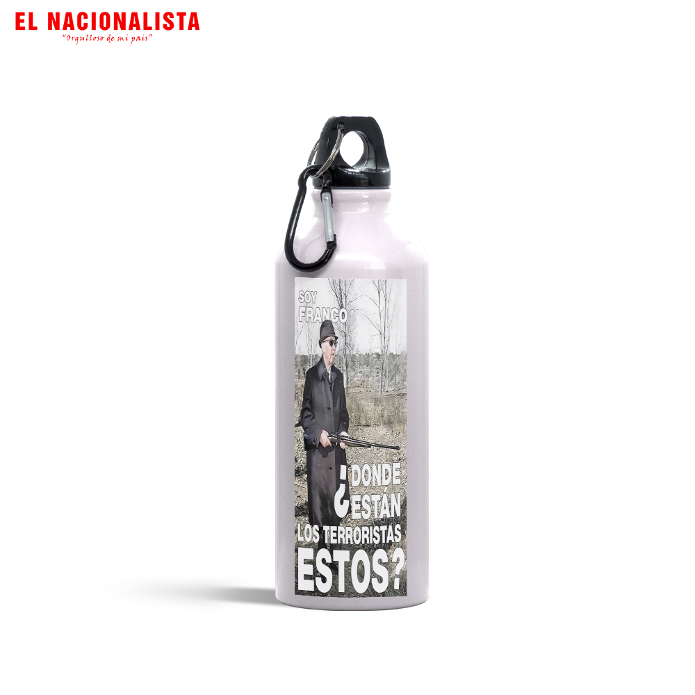 Cantimplora Soy Franco donde están los Terroristas – Hidratación con Estilo Soy Franco donde están los Terroristas