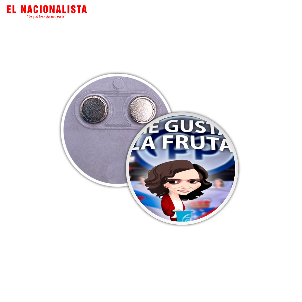 Imán Redondo Me gusta la Fruta – Souvenir Magnético Me gusta la Fruta
