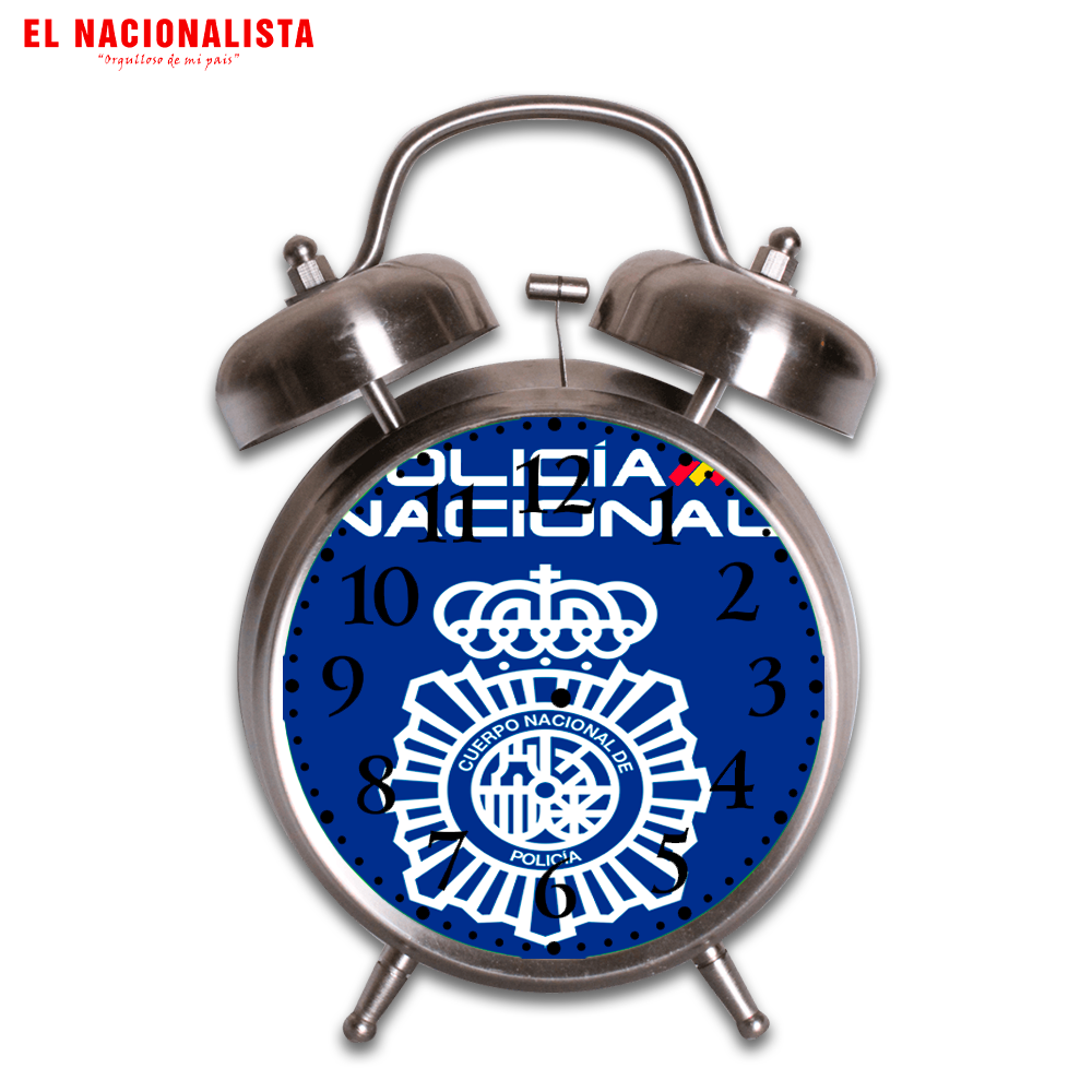 Reloj Despertador Policía Nacional – Despertador de Mesa con Emblema de la Policía Nacional