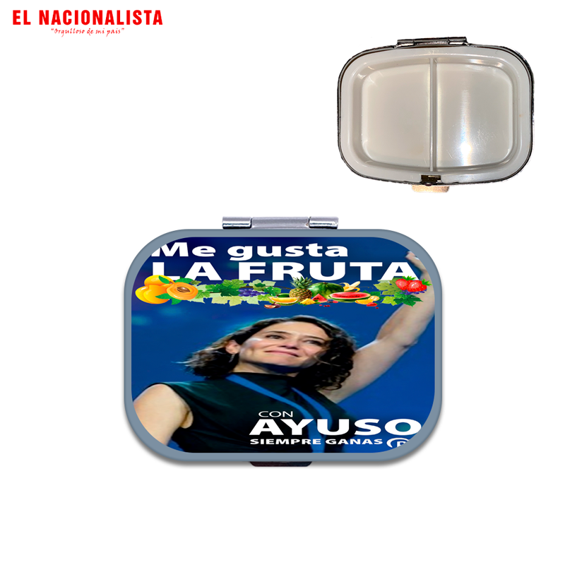 Pastillero Metálico Cuadrado Ayuso – Organizador Compacto Me Gusta la Fruta