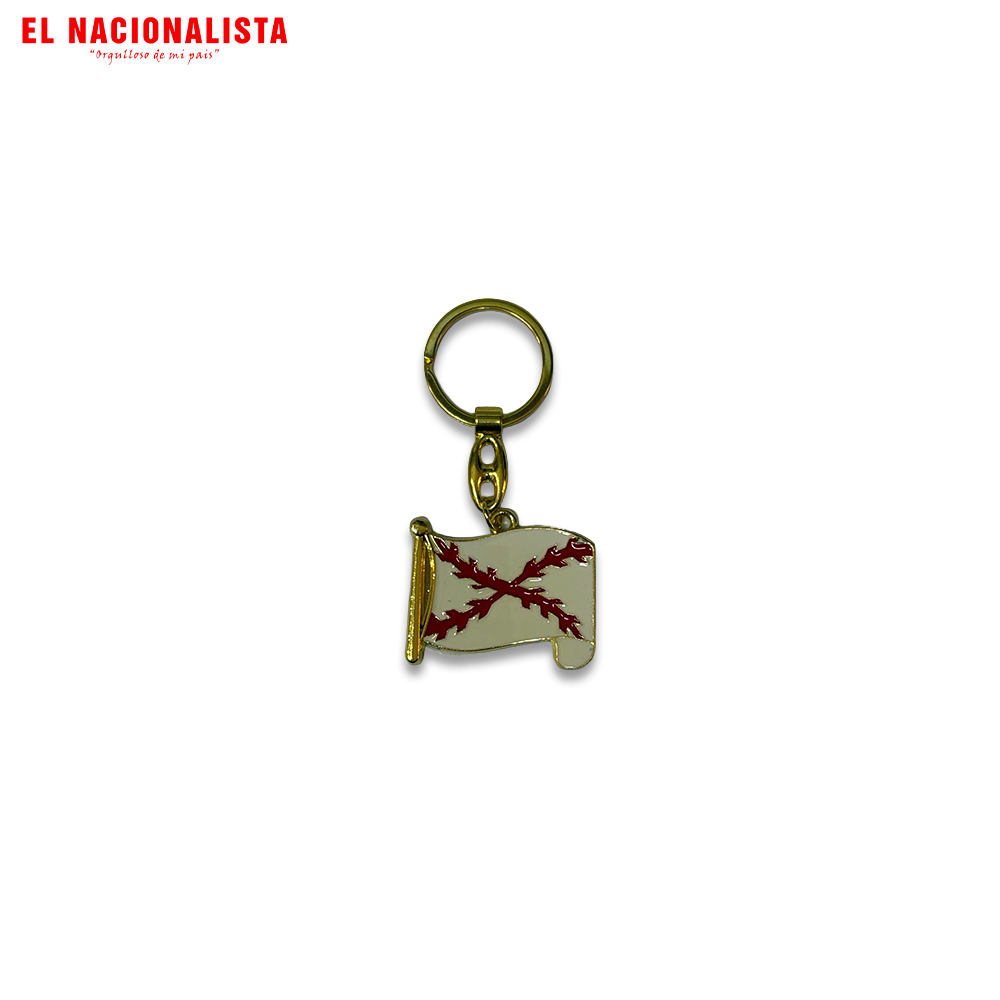 Llavero Dorado Cruz de Borgoña – Herencia Hispánica