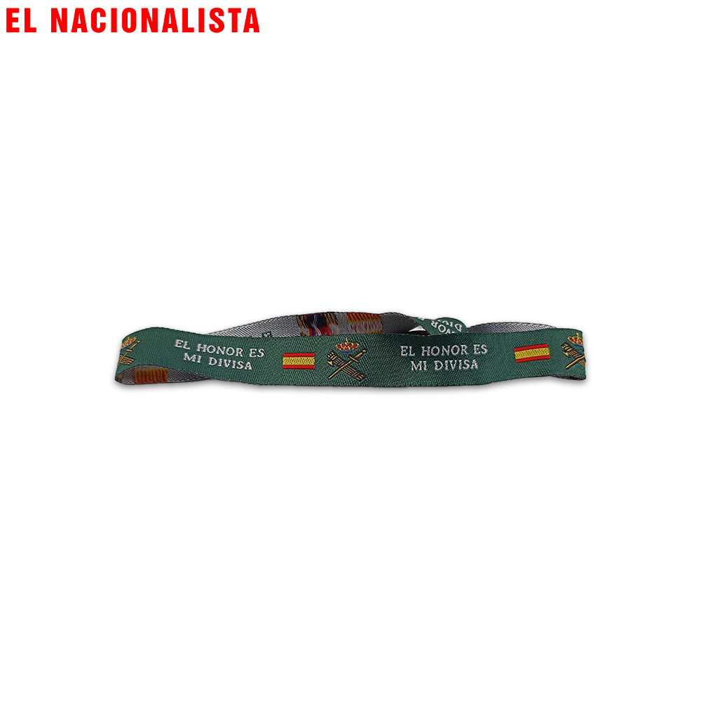 Pulsera Guardia Civil El Honor es Mi Divisa – Verde