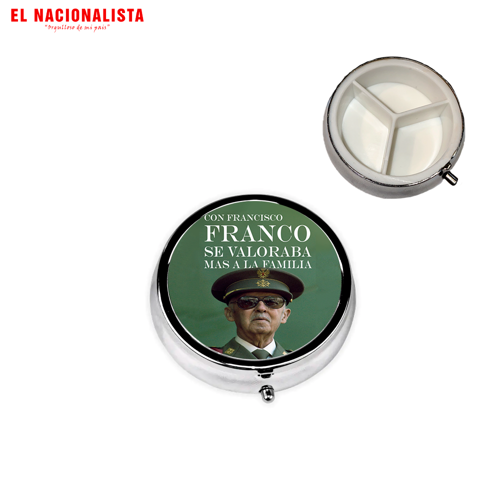 Pastillero Redondo Con Francisco Franco se valoraba la Familia