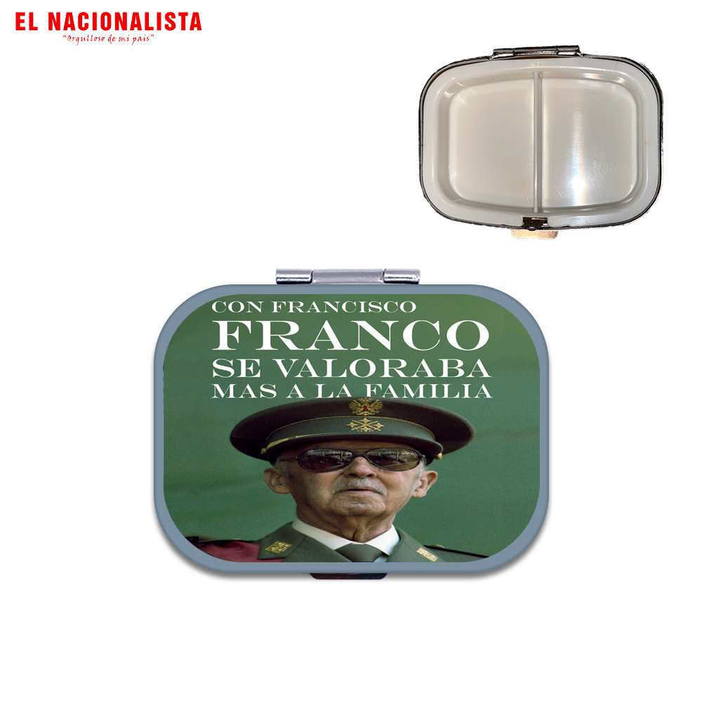 Pastillero Cuadrado Con Francisco Franco se valoraba la Familia