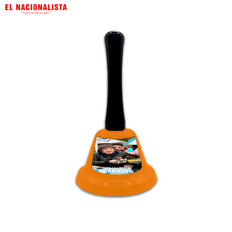 Campana Decorativa Javier Milei – Campanilla Viva la Libertad Carajo