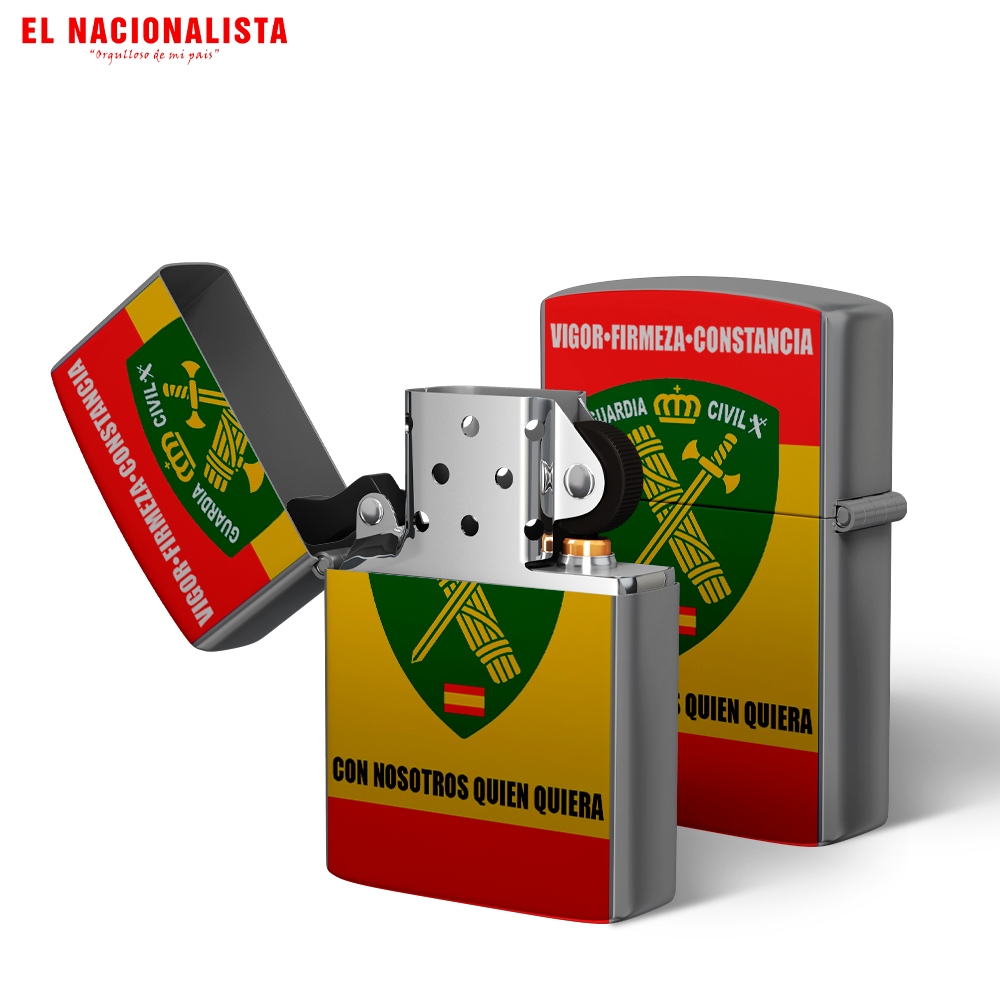 Encendedor Tipo Zippo Guardia Civil España – Mechero de Colección con Emblema de la Guardia Civil