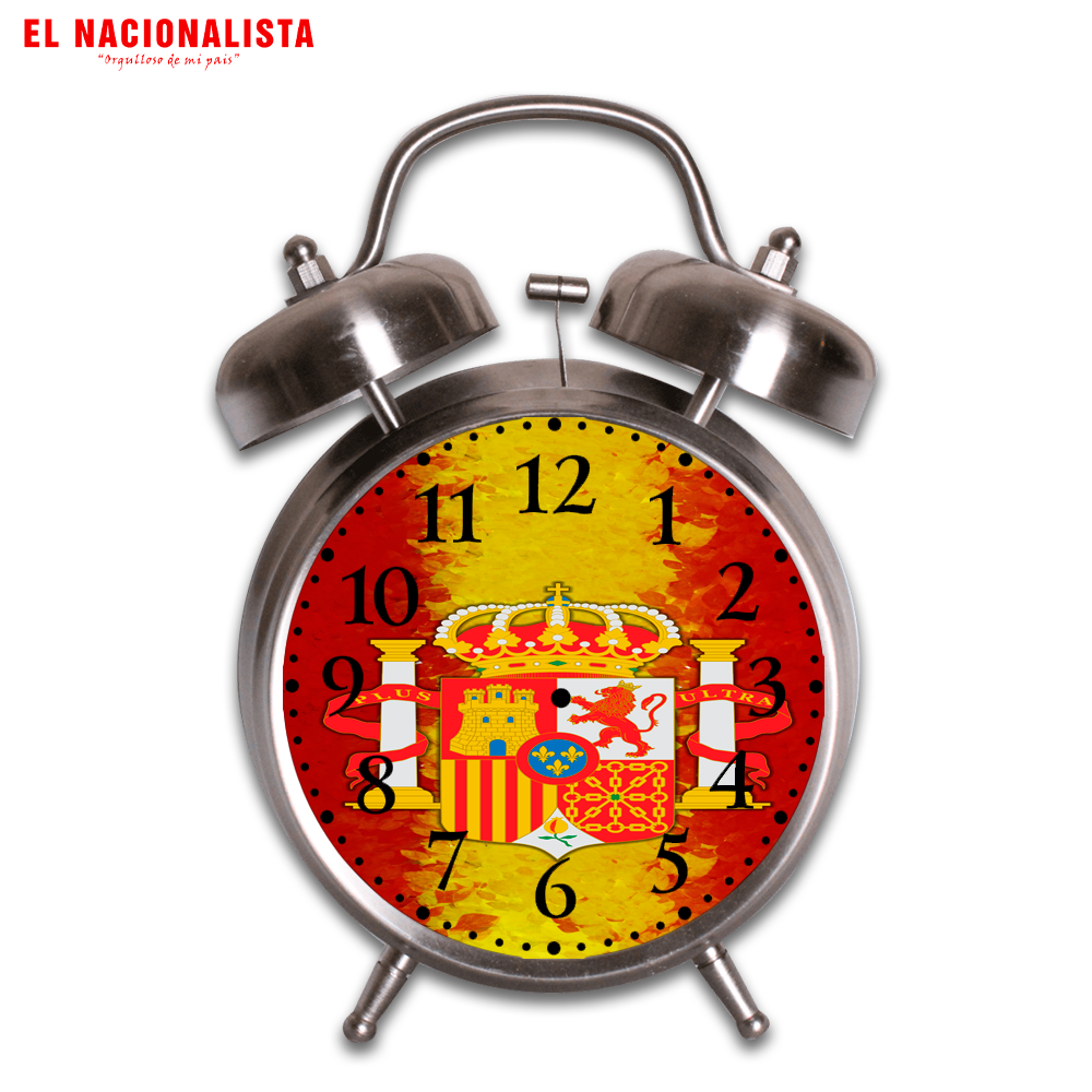 Reloj Despertador Escudo con bandera españa – Despierta con Estilo Escudo con bandera españa