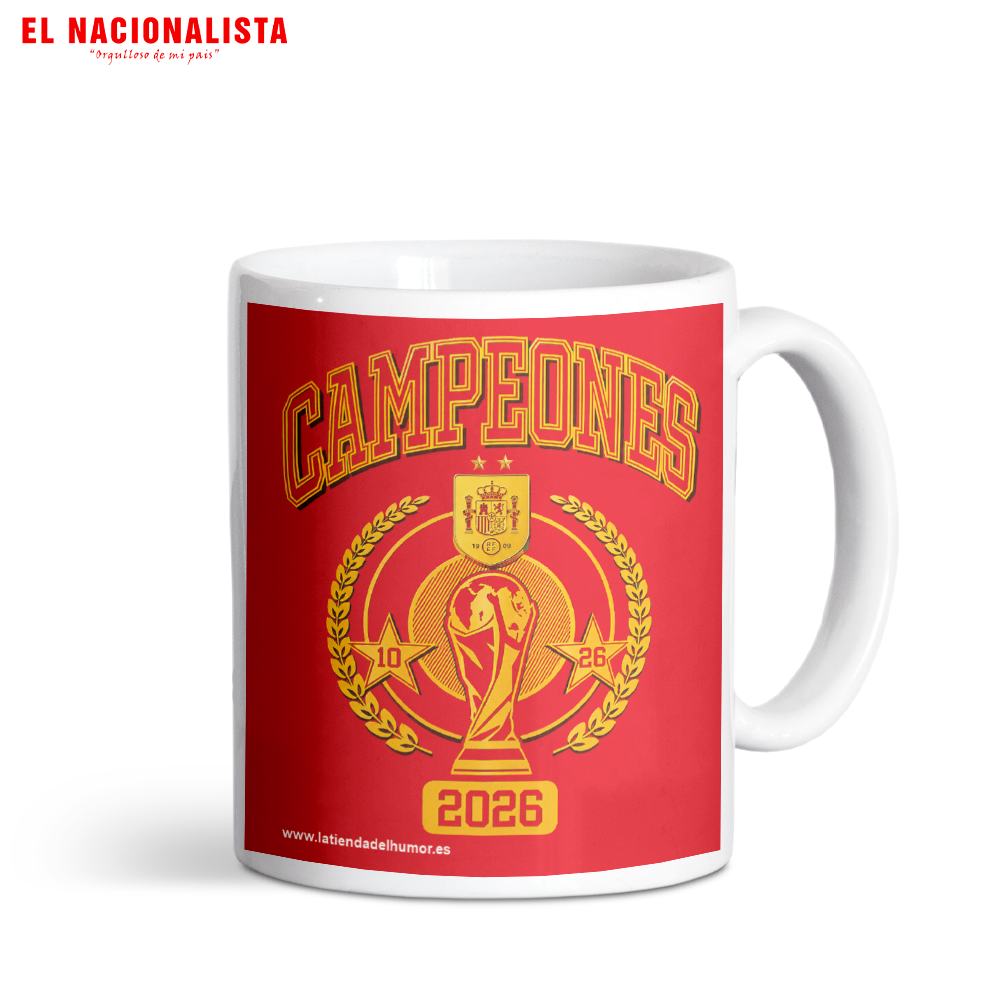Taza Campeones 2026 Trofeo Copa del Mundo Rojo