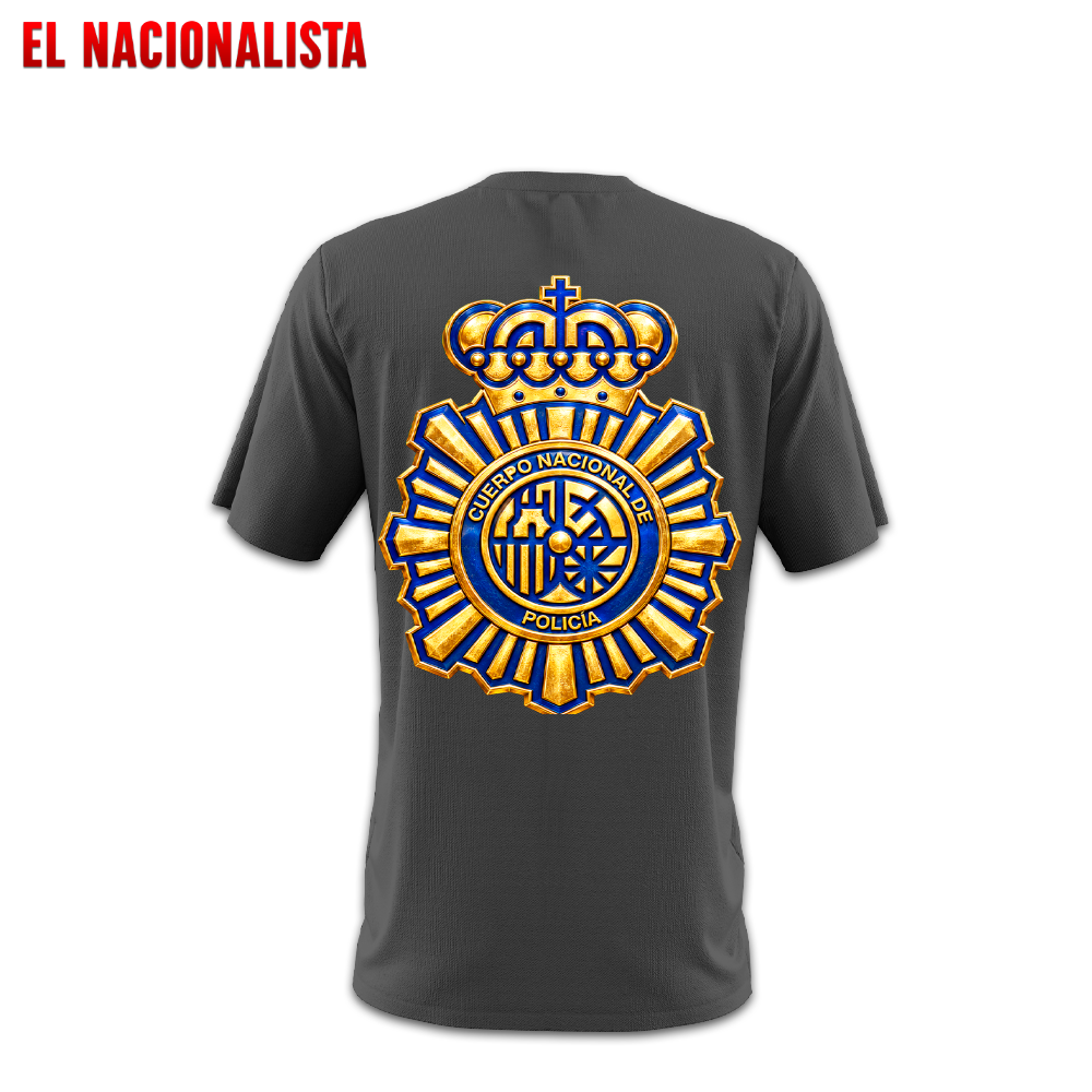Camiseta Escudo de la Policía Nacional Azul