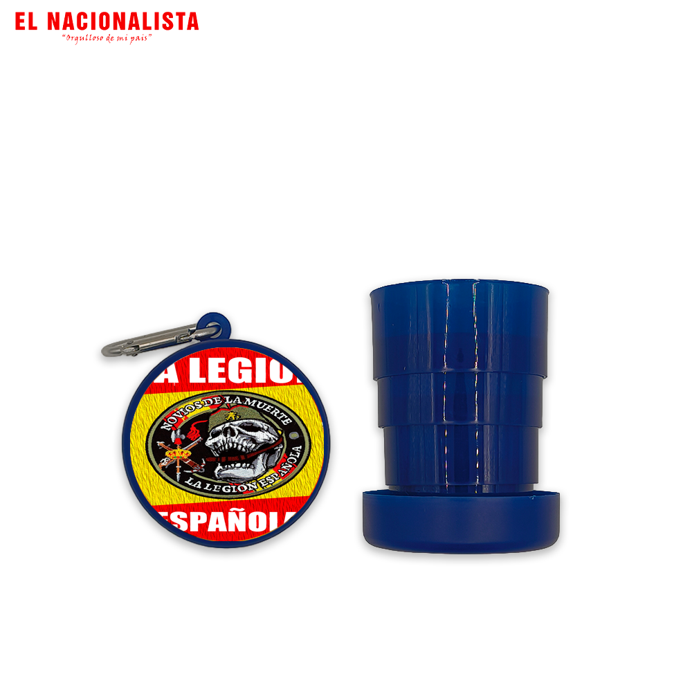 Vaso Plegable Portátil Legión Española Novios de la Muerte – Copa de Viaje con Emblema Legionario