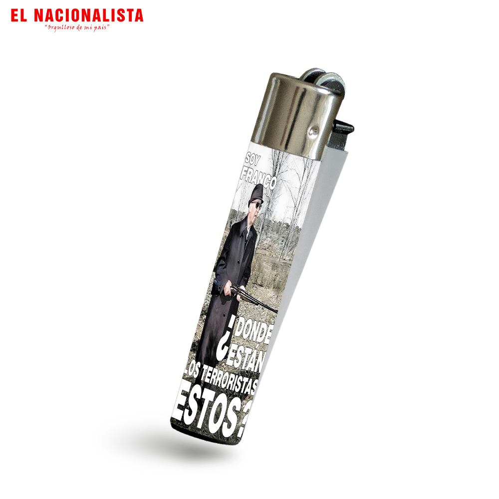 Mechero Soy Franco donde están los Terroristas – Enciende con Estilo Soy Franco donde están los Terroristas