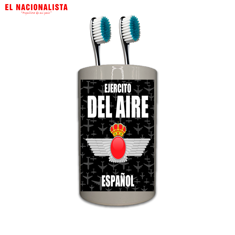 Bote para Cepillos de Dientes Ejército del Aire Español – Organizador de Baño con Emblema del Ejército del Aire
