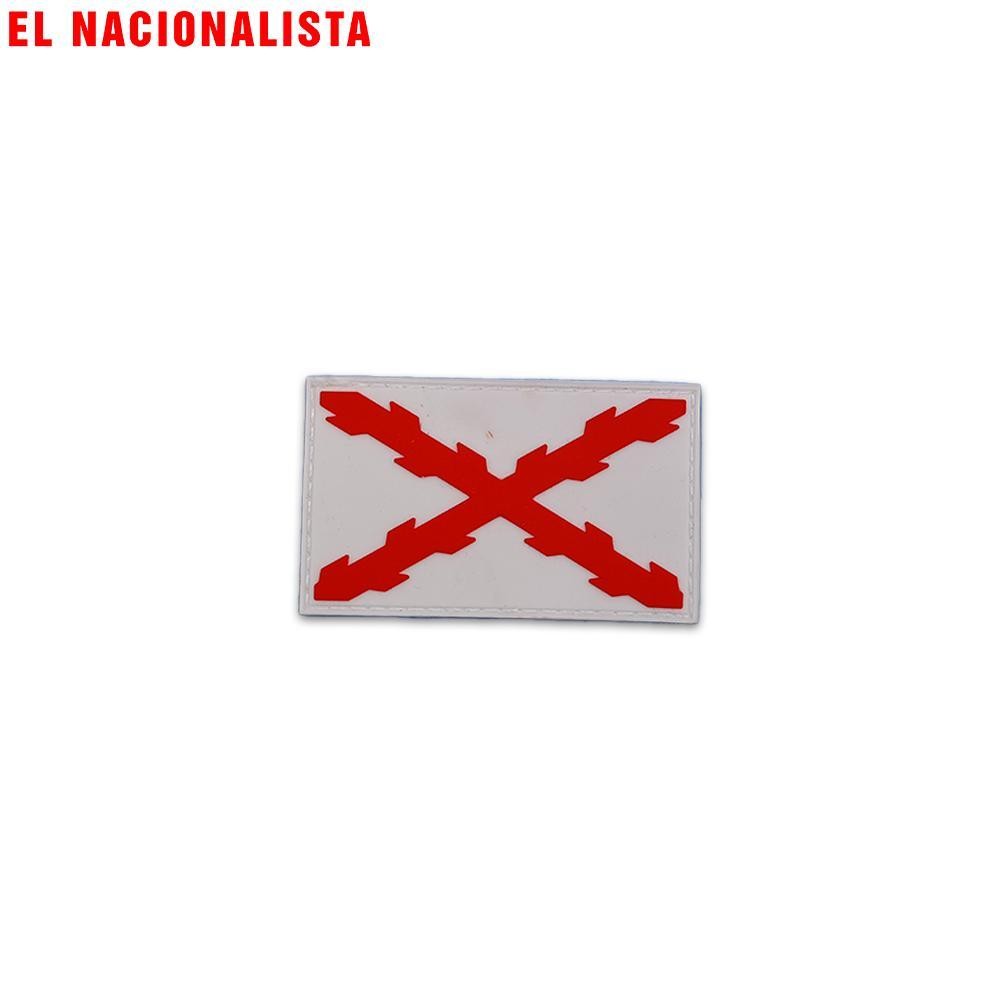 Parche Velcro Cruz de Borgoña PVC – Aspa Blanca Táctico