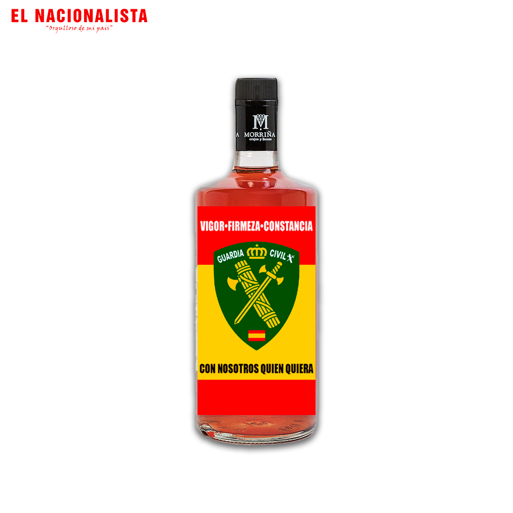 Botella de Licor Artesanal Guardia Civil España – Edición Premium con Emblema de la Guardia Civil