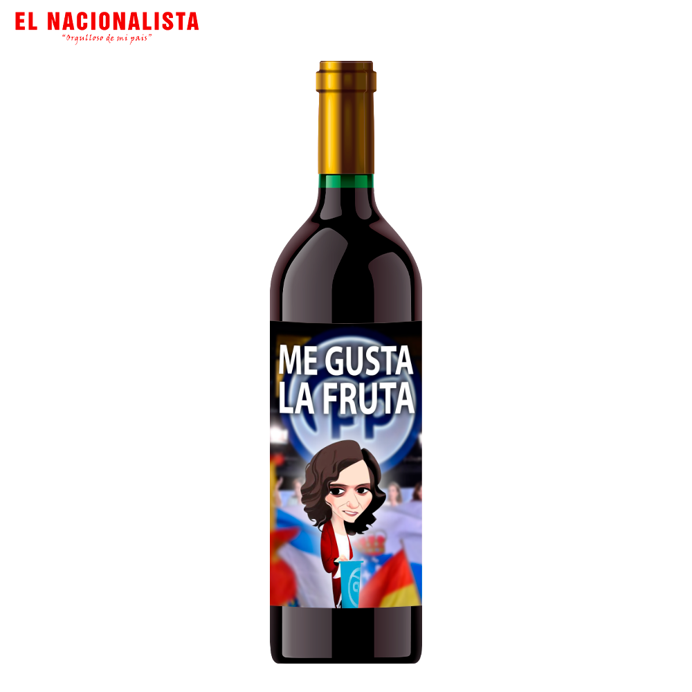 Botella de Vino Dorado Me gusta la Fruta – Edición Especial Me gusta la Fruta
