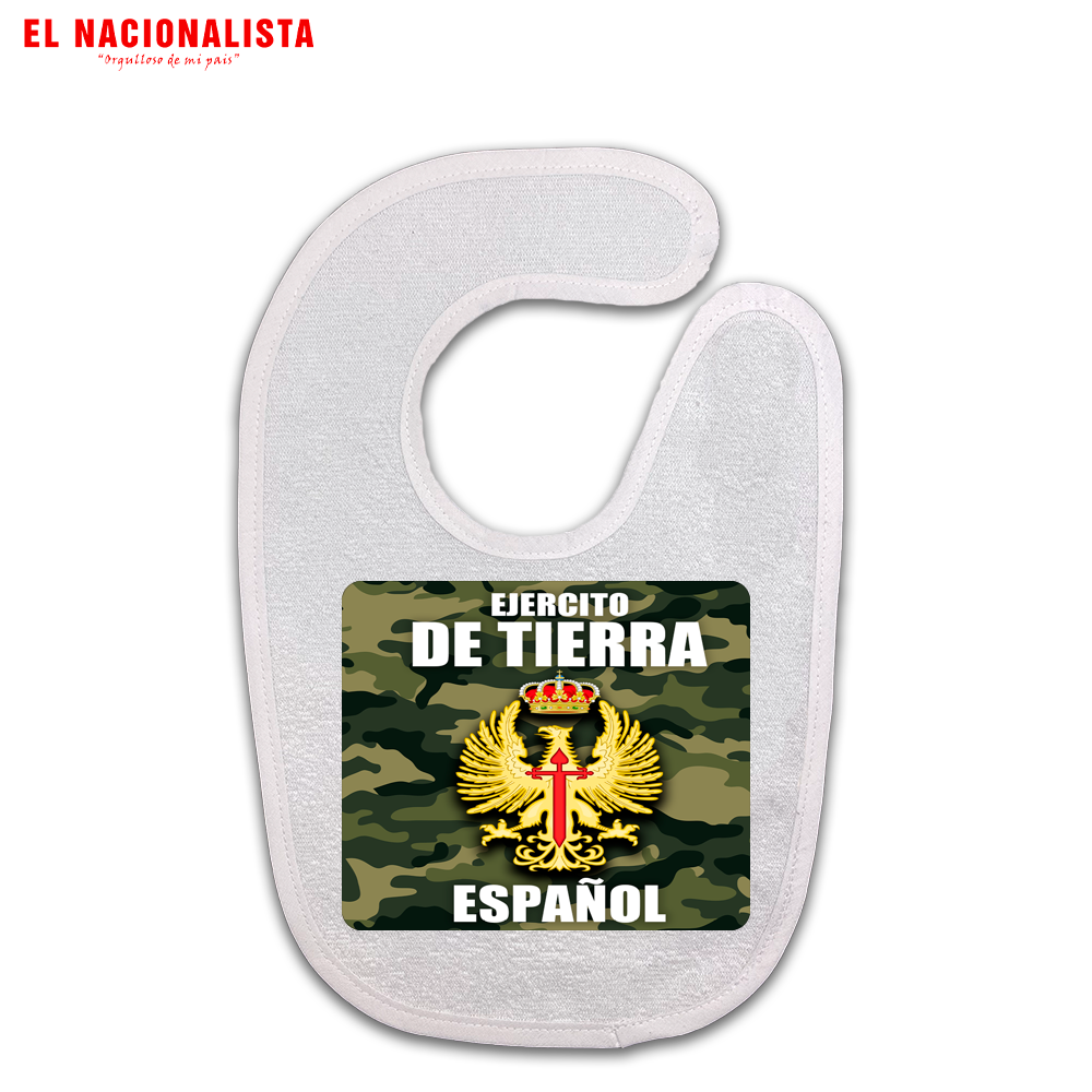 Babero para Bebé Ejército de Tierra Español – Babero Personalizado con Emblema del Ejército de Tierra