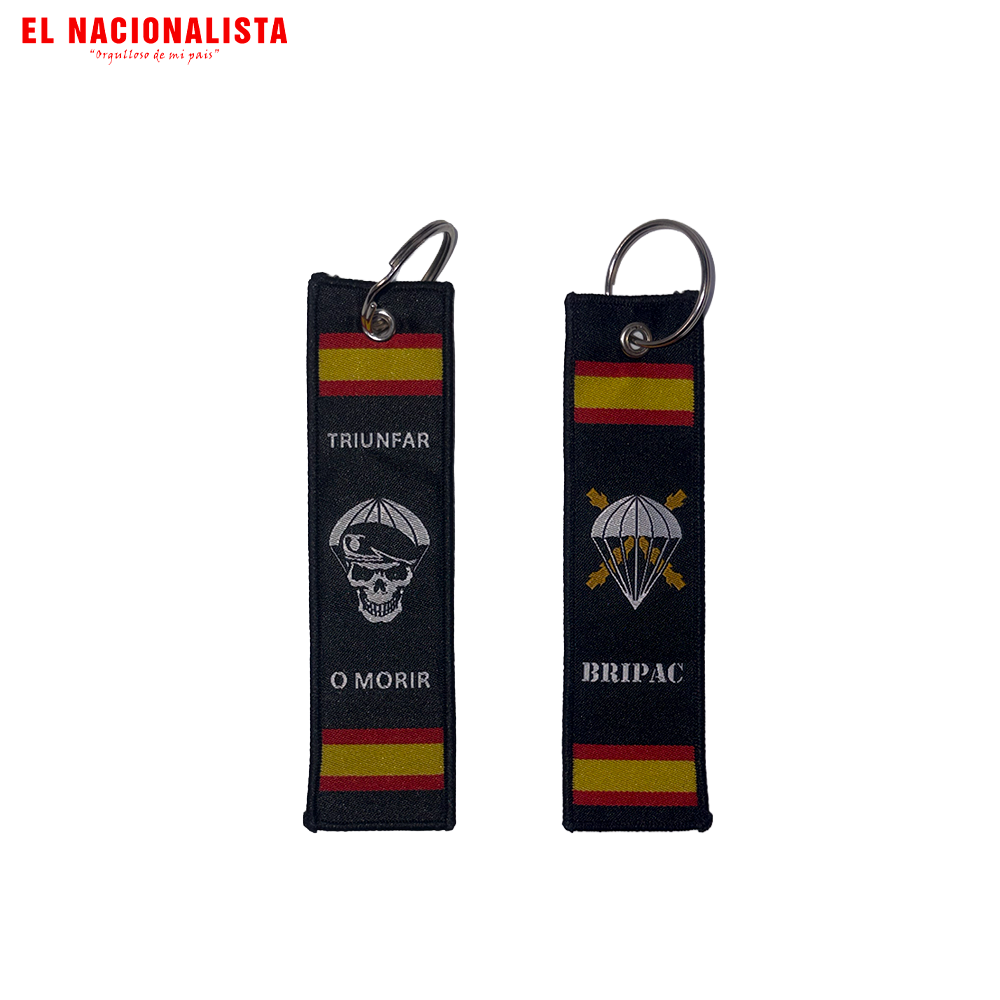 Llavero Largo BRIPAC Triunfar o Morir – Calavera Paracaidista