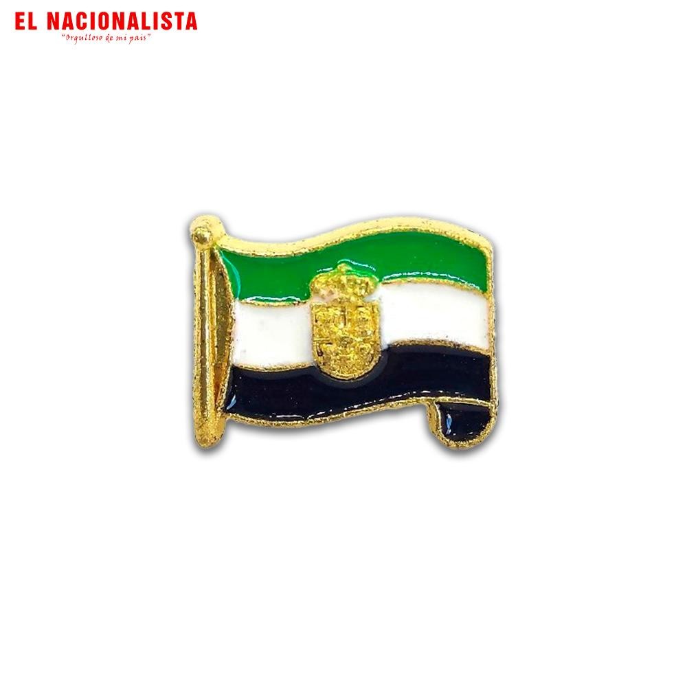 Pin Bandera Extremadura – Ondeante con Escudo
