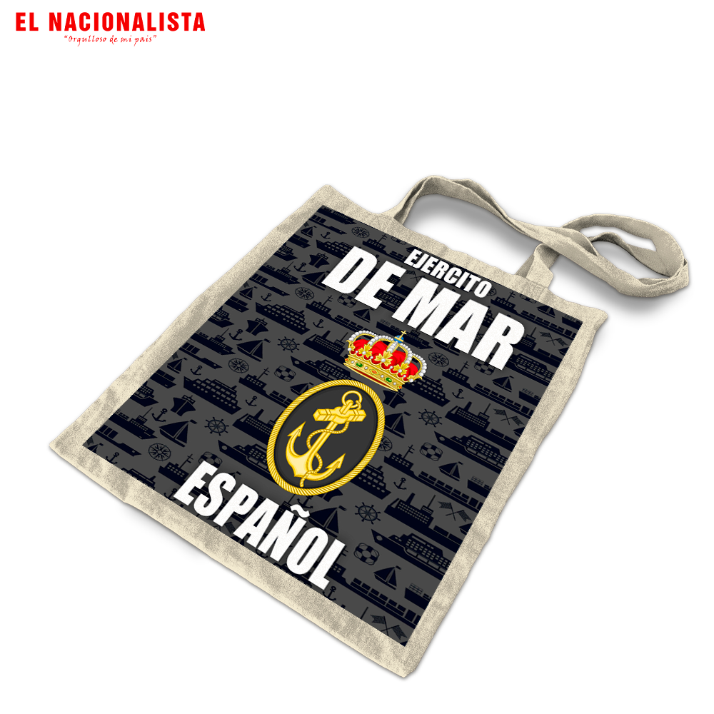 Bolsa de Tela Tote Bag Ejército de Mar Español – Bolso con Emblema del Ejército de Mar