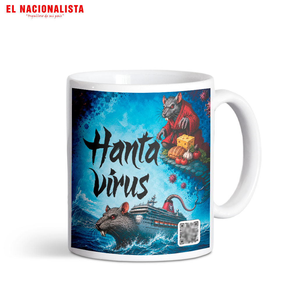 Taza de Cerámica Hantavirus – Mug con texto "Hantavirus"