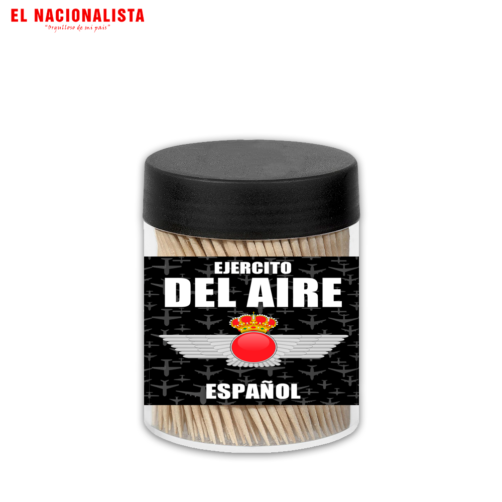 Bote de Palillos Ejército del Aire Español – Palillero de Cocina con Emblema del Ejército del Aire