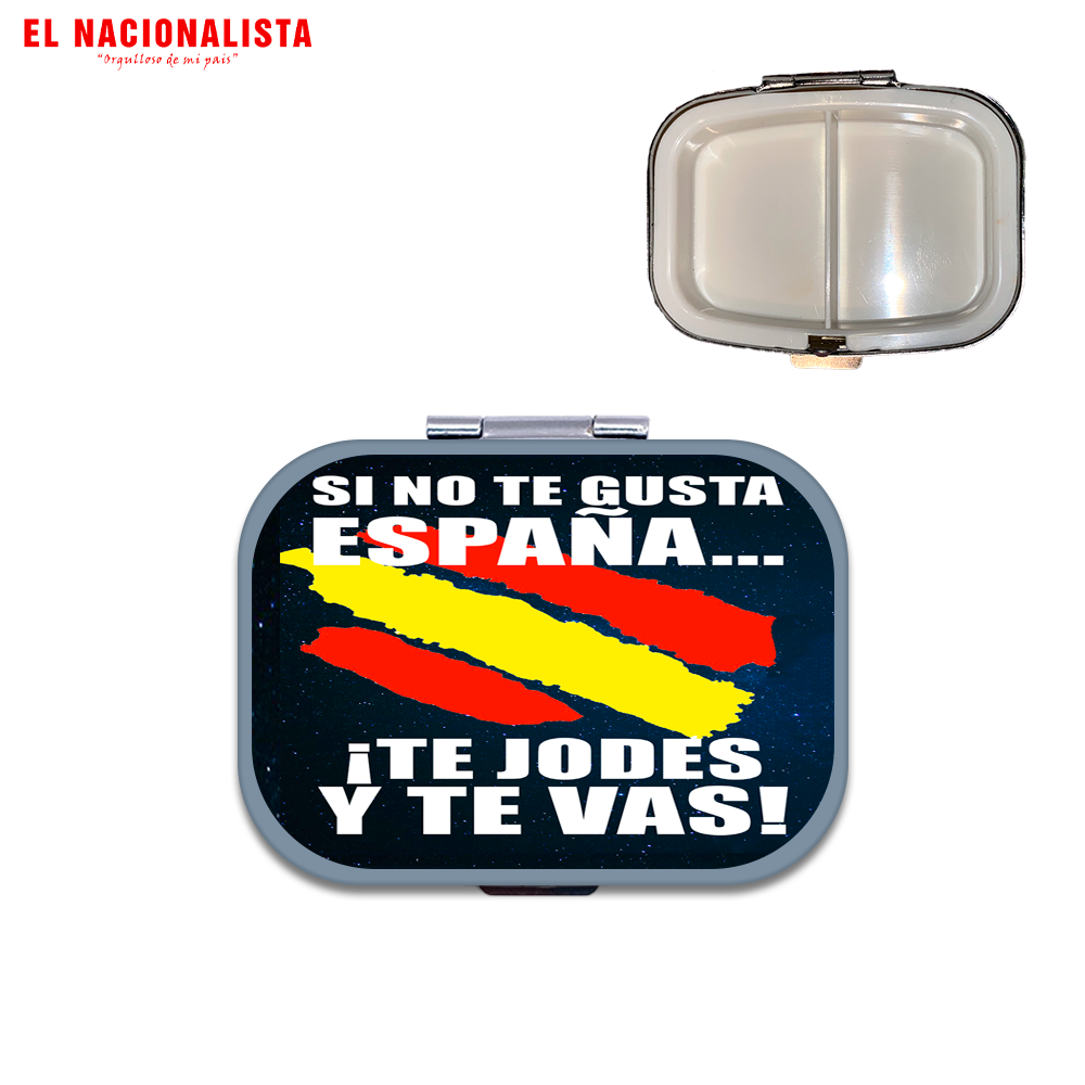 Pastillero Metálico Cuadrado Galáctico – Organizador Compacto Galáctico