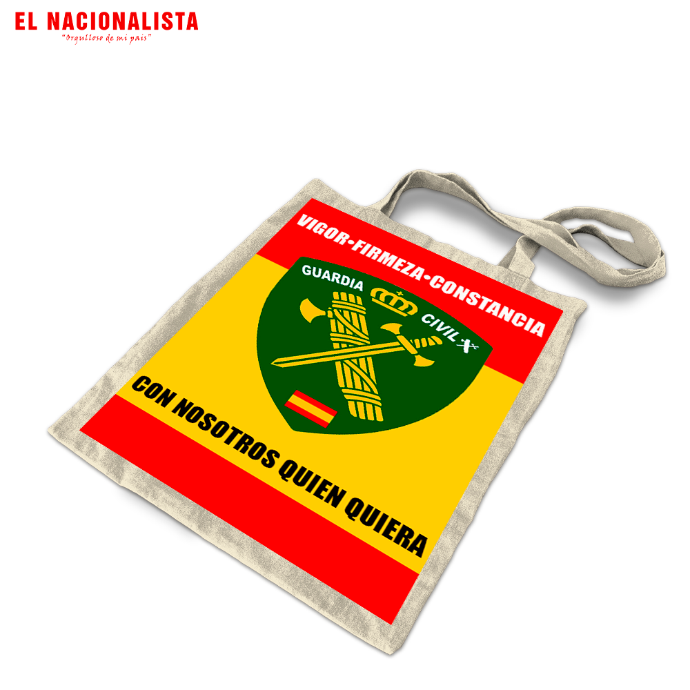 Bolsa de Tela Tote Bag Guardia Civil España – Bolso con Emblema de la Guardia Civil