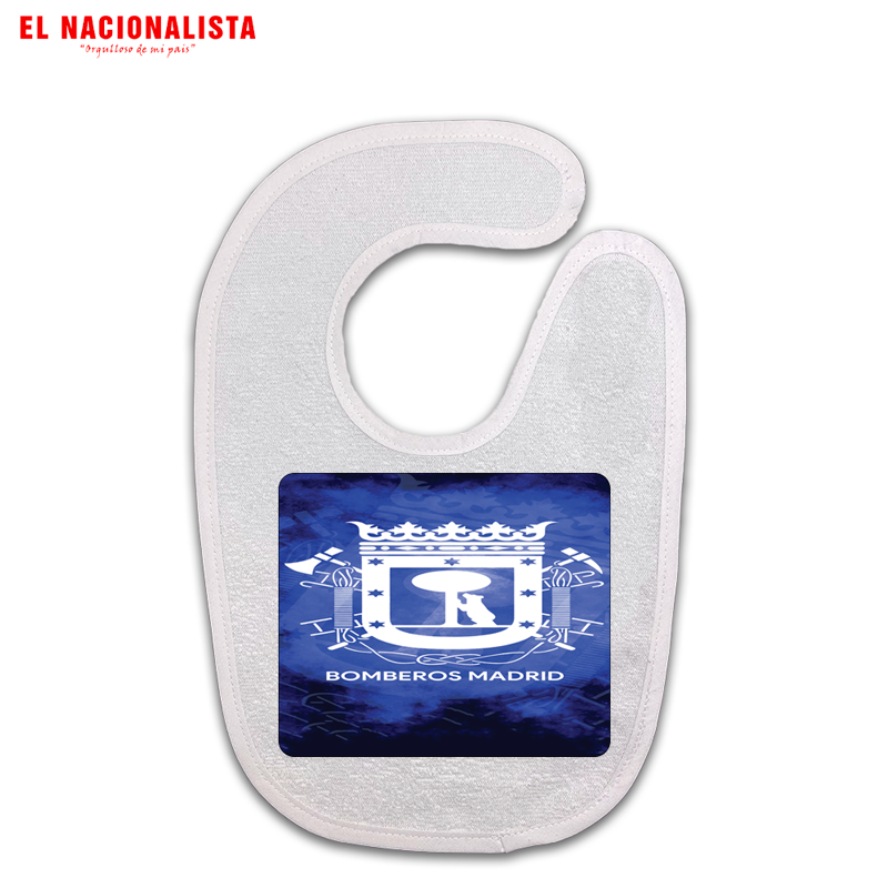 Babero para Bebé Bomberos Madrid – Babero Personalizado con Escudo Oficial