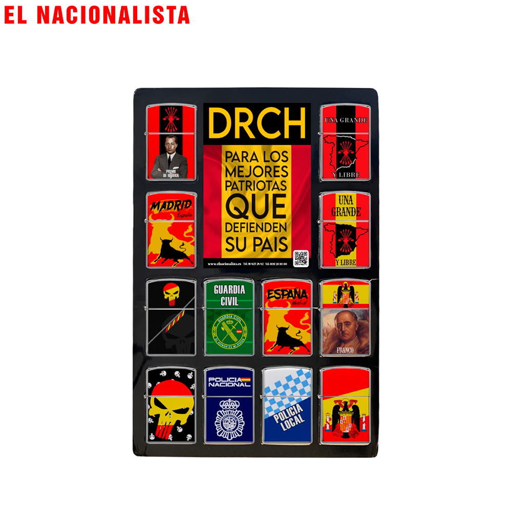Expositor de Mecheros Patrioticos de España