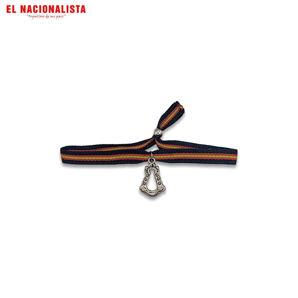 Pulsera de Tela con Dije del Roció