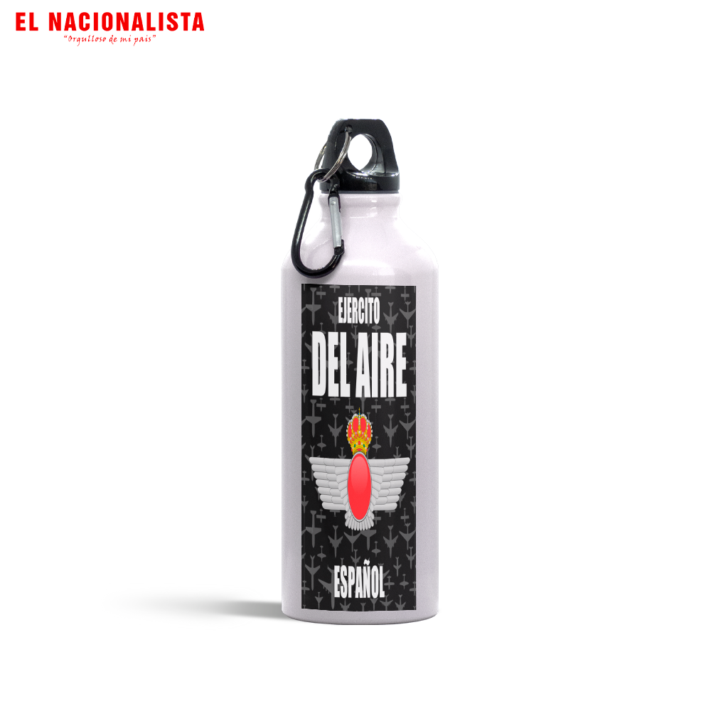 Cantimplora de Aluminio Ejército del Aire Español – Botella Deportiva con Emblema del Ejército del Aire